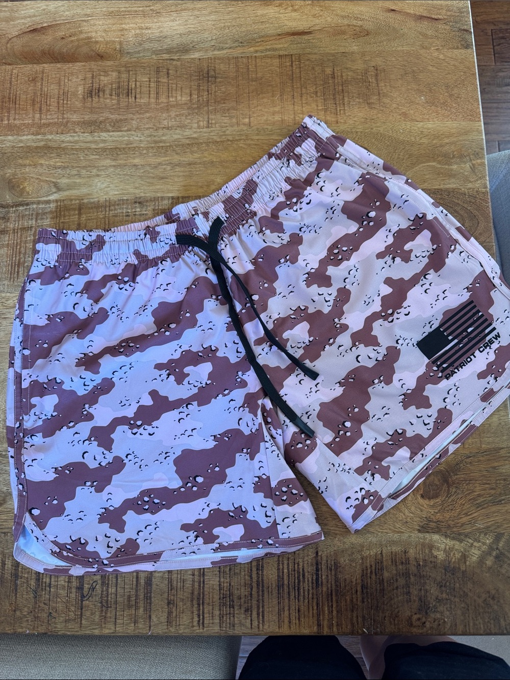 Patriot Crew Camo Athletic Shorts with Drawstring